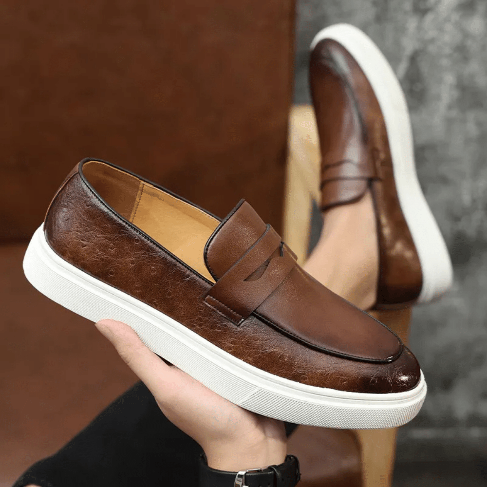 Leather Moccasin Slip-On for Men by Norvex