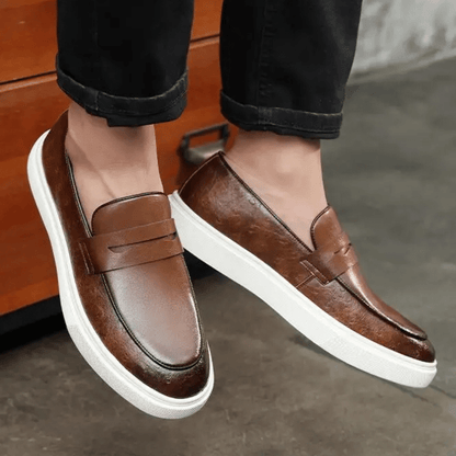 Leather Moccasin Slip-On for Men by Norvex